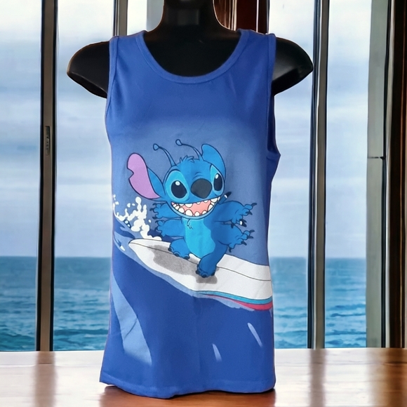 Disney Stitch Surfing Unisex Tank Top - Picture 2 of 7